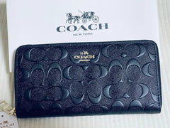 Coach Long Zip Around Wallet Black β Buy Online | Essence Enclave