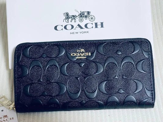 Coach Long Zip Around Wallet Black – Buy Online | Essence Enclave